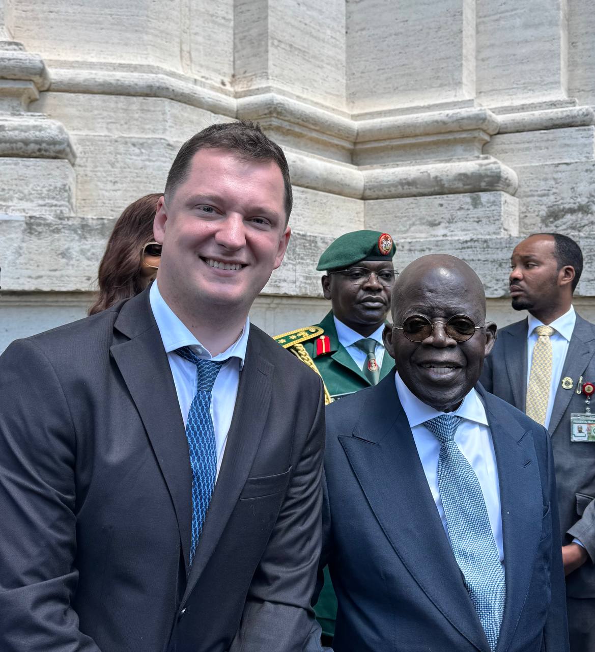 GCDCR Representative Meets President of Nigeria Bola Ahmed Tinubu During Inauguration of Pope Leo XIV